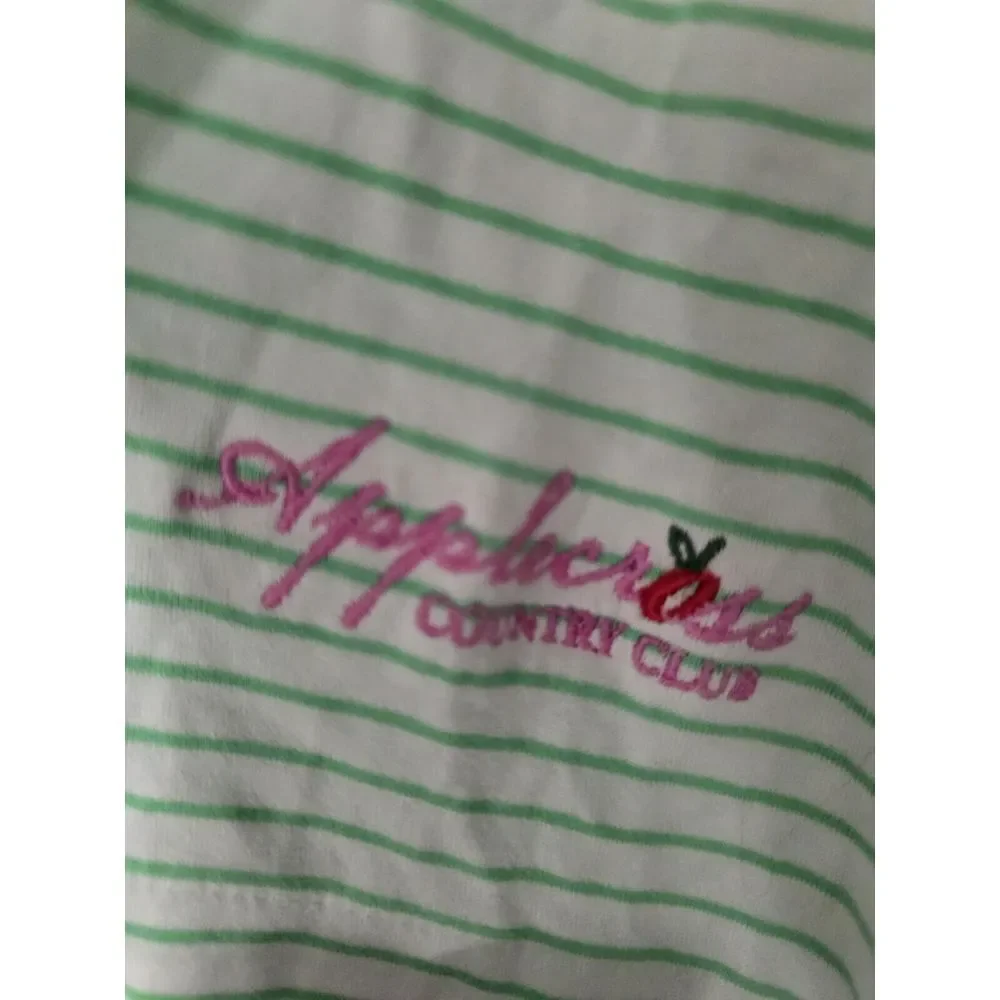 Polo Golf Ralph Lauren Short Sleeve Striped Polo Mens‎ Sz L White Green